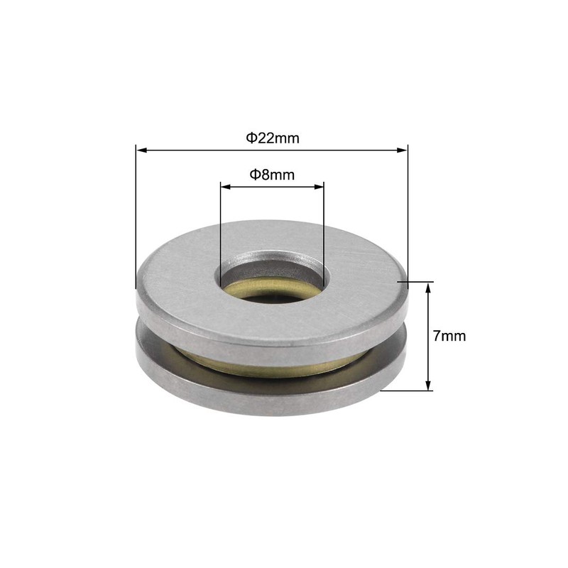sourcing map 10pcs Single Direction F8-22M Thrust Ball Bearings 8mm