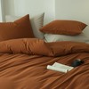 FALUCA 100% Washed Cotton Duvet Cover Set King Size 3