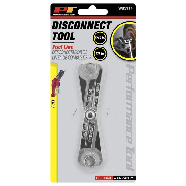 Performance Tool W83114 Scissor Fuel Line Disconnect Tool (Sizes: 5/16-Inch and 3/8-Inch), Silver