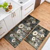 Miffrank Daisy Kitchen Rugs Sets of 2 Washable Non Slip