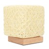 Rattan Table Lamp with LED Bulb USB Powered Decorative Hand