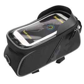 Bike Front Frame Bag Waterproof TPU Sensitive Touch Screen Top Tube Phone Mount Bag Pouch