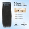 Micro Ring PU Hair Extensions Remy Human Hair Extension Natural