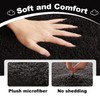 TYUU Black Bathroom Rug, Ultra Soft Bath Rugs Non Slip