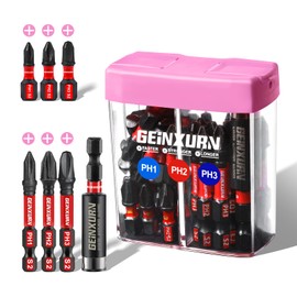 Geinxurn Impact Phillips Screwdriver Bits Set,43 Pcs Magnetic (PH1/PH2/PH3) S2 Steel Multi Driver Bits Tips with Storage Colorful Box