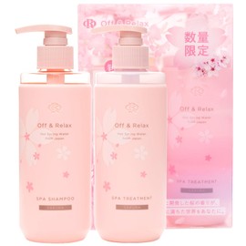 Off&Relax OR Spa Shampoo + Hair Treatment, Cherry Blossom Limited Set, 9.2 fl oz (260 ml), Sweet and Gorgeous Early Blooming Cherry Blossom Scent