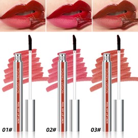 3 Colors Peel Off Lip Liner, Long-Lasting Peel Off Lip Tint, Waterproof Matte Lip Gloss, Non-Stick Cup Tattoo Magic Color Tint, Highly Pigmented Peel Off Lip Liner(3ml*3)