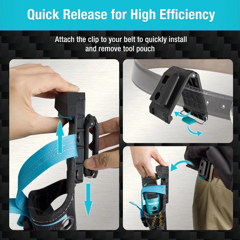 ‎DURATECH DuraTech Drill Holster Quick Release Buckle Side Bit Pocket
