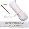 Flat White Cotton Braid Drawstring, 7m long, 11mm Width, with