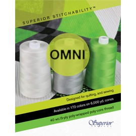 Superior Threads® - Omni #3004 Cream 6,000 Yds. Poly-Wrapped Poly Core.