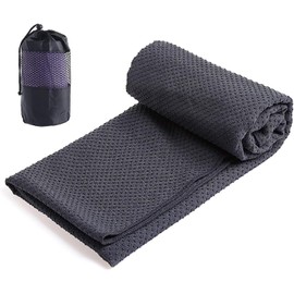 Foldable Yoga Towel Backing is Designed with -Slip Grip Dots, Comes with A Storage Bag for Convenient Storage and Carrying.Good Absorption of Sweat During Yoga Practice and Drys Faster