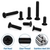 #8-32 x 2 Black Countersunk Flat Head Machine Screws, Electrical