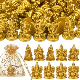 48pcs Mini Ganesha Statue Bulk Indian Return Gift for Puja, Modern
