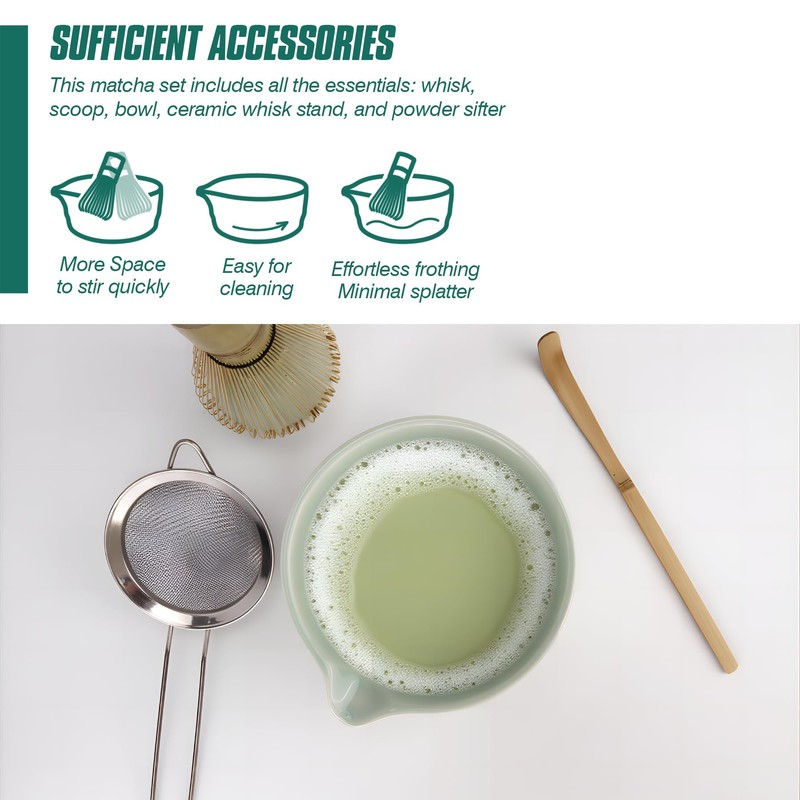 Spesh Matcha Whisk & Bowl Set 5 PCS Matcha Tea
