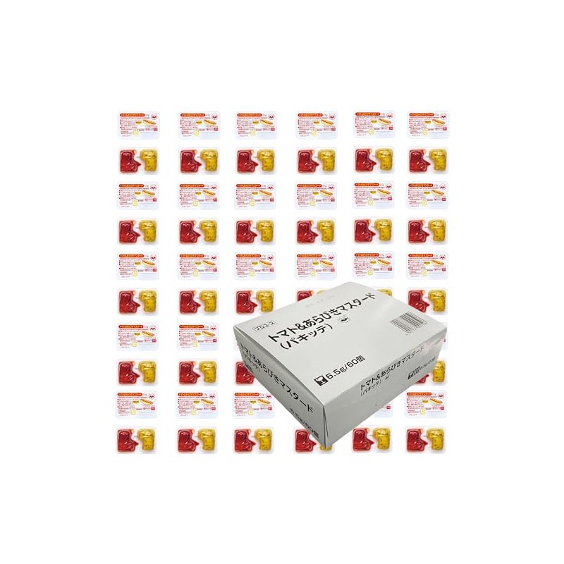 Kewpie Commercial Use Tomato & Coarse-ground Mustard 6.5g/60 pieces Individual