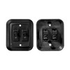 RV Designer S656, Wall Plate Switch, Double, Black, 3.53" x