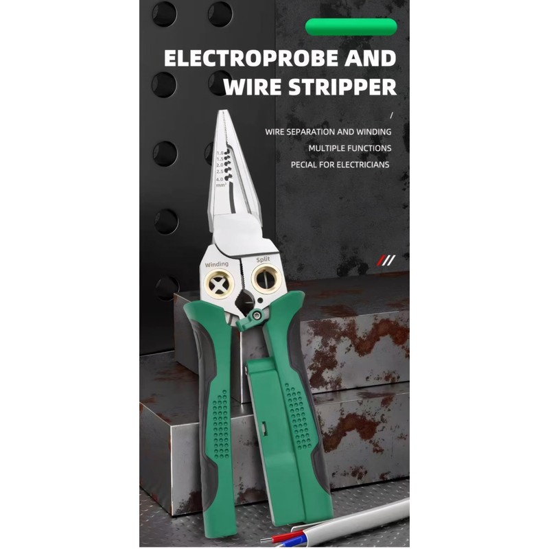 8 in 1 Wire Stripper with Voltage Tester, Electric Pliers,