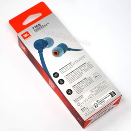 JBL Tune 160 Harman Kardon Stereo Wired In-Ear Headphones Remote Mic Bass Blue