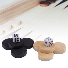 HEITIGN Damas 11 × 8 × 2 32 Piezas Damas Damas Backgammon Pieza de Ajedrez para Niños Juego de Mesa Aprendizaje Camping