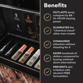 The Beard Struggle Viking Cologne Sampler Kit, Set of 6 Premium Concentrated Colognes for Men – 6x More Longer Than Traditional Mens Colognes Gift for Him, Signature Fragrances