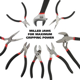 Great Neck 87900 8-Piece Steel Pliers and Wrench Tool Set