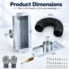 4 Inch Toe Kick Vent Duct Kit, Under Cabinet HVAC