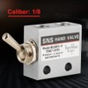 Hilitand Toggle Switch Valve, 3 Position 2 Port, Metal, Silver,