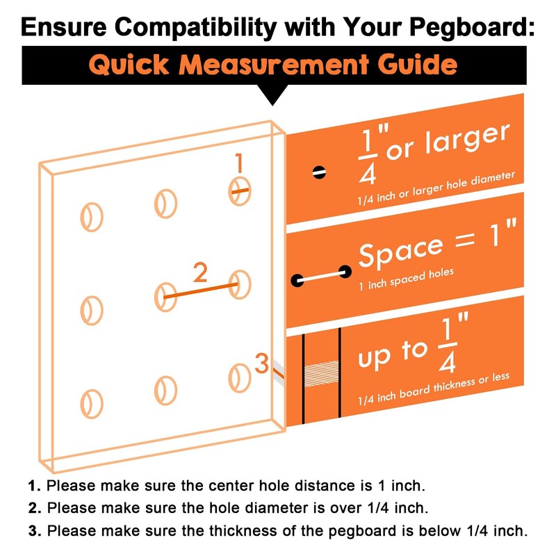SEMPOMA Solid Wood Pegboard Shelf, High Balance and No tilt,