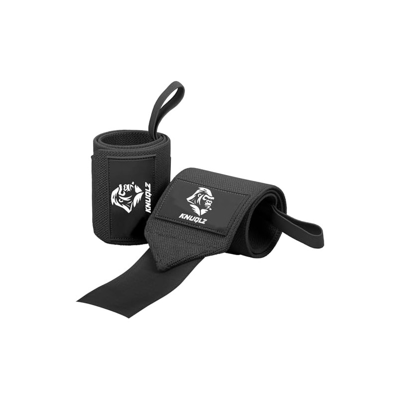 KNUQLZ Pair of 18” Weight Lifting Wrist Wraps - Support