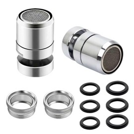 YUESIKJ 2 Stück Wasserhahn Luftsprudler Schwenkbar 360° Wasserhahn Aufsatz Schwenkbar M22/M24 Universal Wasserhahe-Aufsatz in Chrom P-erlator für Küche Bad