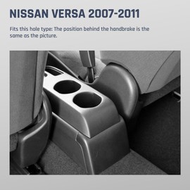 YJYWZH Car Armrest Storage Box for Nissan Versa 2007-2011 Auto Accessories Center Console Organizer, 7 USB Ports Double-Layer Space Arm Rest with Cup Holder (7 USB Ports, Black Thread)