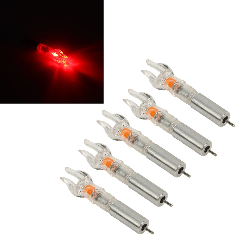 5PCS LED Lighted Nocks Plastic Shell Easy Installation for 6.2mm