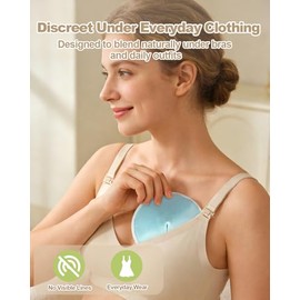 Oiomniv Organic Reusable Nursing Pads (14 Pack), 4.7 Inch Washable Breast Pads for Breastfeeding & Leaking, Bamboo Viscose, Soft Absorbent with Laundry Wash Bag & Travel Storage Bag (Multicolor 2)