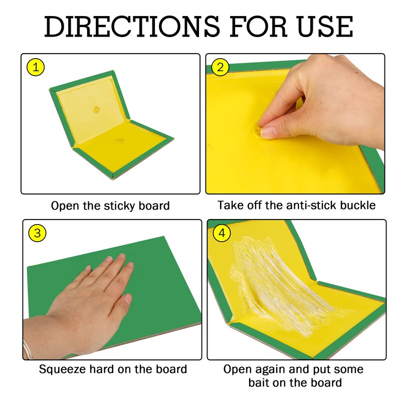 colpart 5Pack丨Glue Trap Sticky Pads Traps Boards strong Stickiness ousehold