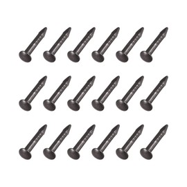 METALLIXITY Small Nails (1.2x8mm) 100pcs, Brass Tiny Hardware Nails - for Household Woodworking, Black