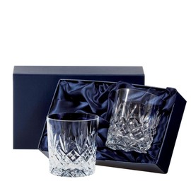 EDB2LT - Royal Scot Crystal Edinburgh - 2 Large Crystal Tumblers 95 mm (Presentation Boxed)