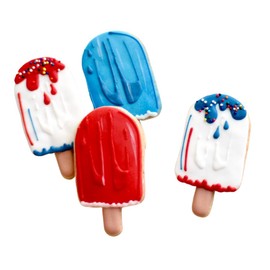 1 Dz. Ice Pop Cookies! Loyalty and Liberty Season, Summer Birthday Favors, 4th of July Gift!