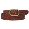 1 1/4" Women's Braided Woven Leather Belt, Tan | L/XL