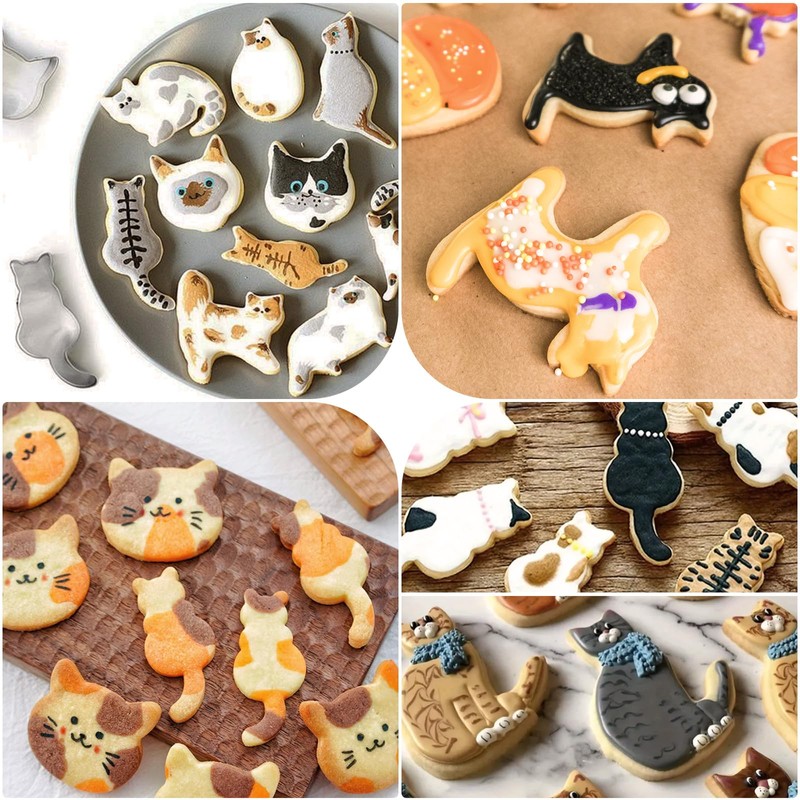 Simpeak Cookie Cutters, 9 Pieces Cookie Cutters with 4 Drawing