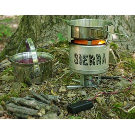 Sierra Stove Wood Burning Backpacking/Camp Stove with Complete Upgrade Kit