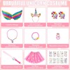 TaimeiMao Unicorn Costume Princess Set with LED, Headband, Wings, Tutu