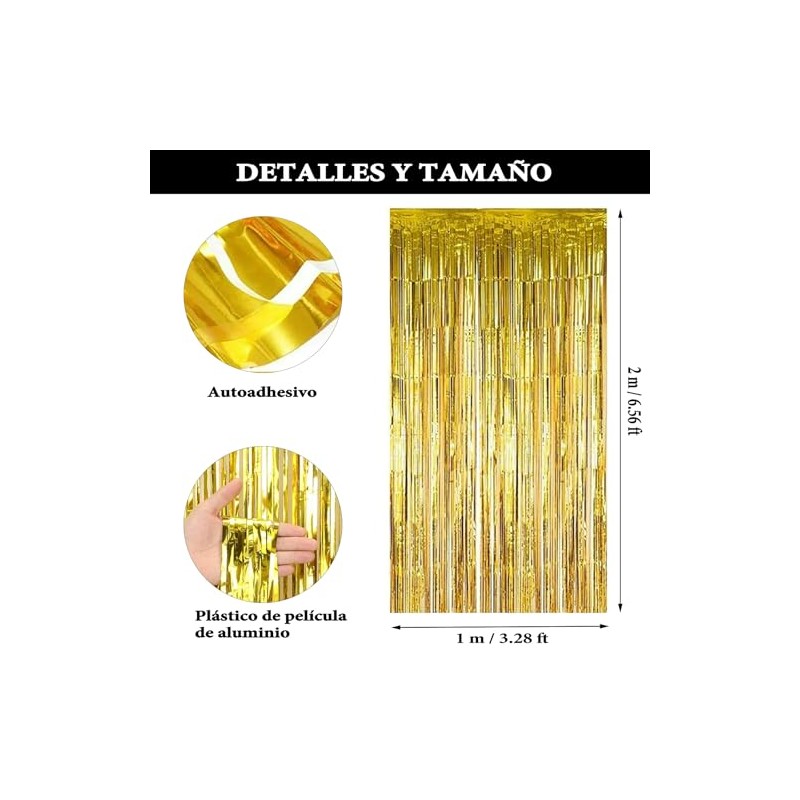 6 Pack Cortinas de Malla Metálica Telón de Fondo con