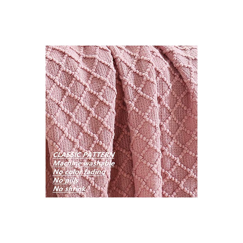 CREVENT - Manta tejida de 50 x 60 pulgadas (rosa)