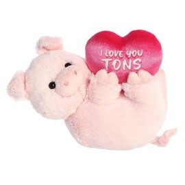 Aurora® Heartwarming Valentine I Love You Tons™ Stuffed Animal - Decorative Companion - Romantic Plush - Pig 11 Inches