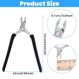 DOPENSPI Stainless Steel Cuticle Nippers with Non-Slip Handle, Professional Sharp Cuticle Nippers with Sharp Blade, Cuticle Scissors, Cuticle Remover, Nail Scissors, Toenails for Precise Removal of