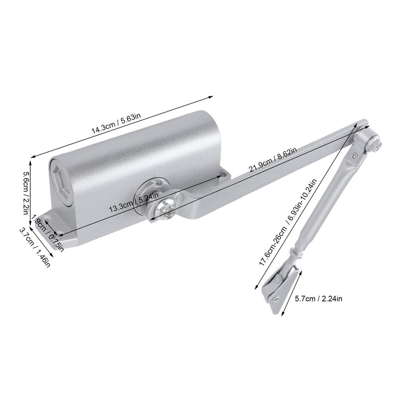 Automatic Door Closer Cast Aluminium and Cold Rolled Steel 90