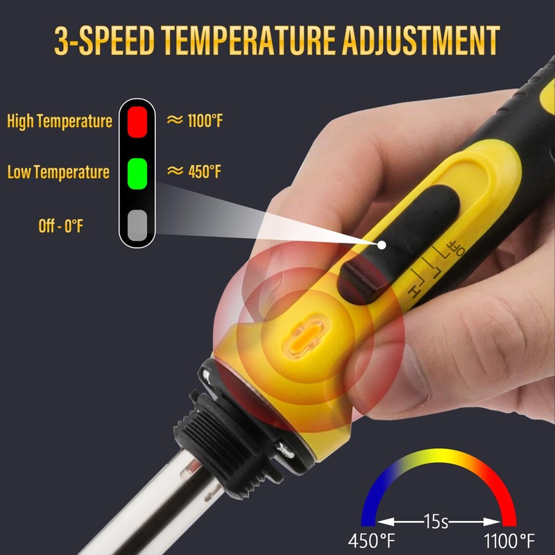 150W Plastic Welder Kit, 3-Speed Temperature Control Plastic Welding Kit,