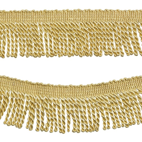 WANDIC 13M Gold Polyester Fringe Fringe for Curtains Sofa Craft Decoration
