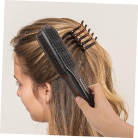Healvian Hair Straightening Comb 8.66 Inch Anti-Static Double Sided V-Clamp Brush Hair Detox Correction Brush Styling Hair Comb