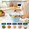 42oz Silicone Microwave Steamer For Cooking, Collapsible Food Steamer For